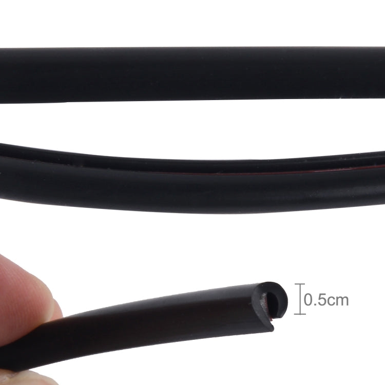 5m Car Decorative Strip PVC Chrome Decoration Strip Door Seal Window Seal(Black) - Decorative Strip by PMC TechLife | Online Shopping South Africa | PMC TechLife