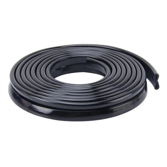 5.6m Car Decorative Strip Rubber Chrome Decoration Strip Door Seal Window Seal (Black)