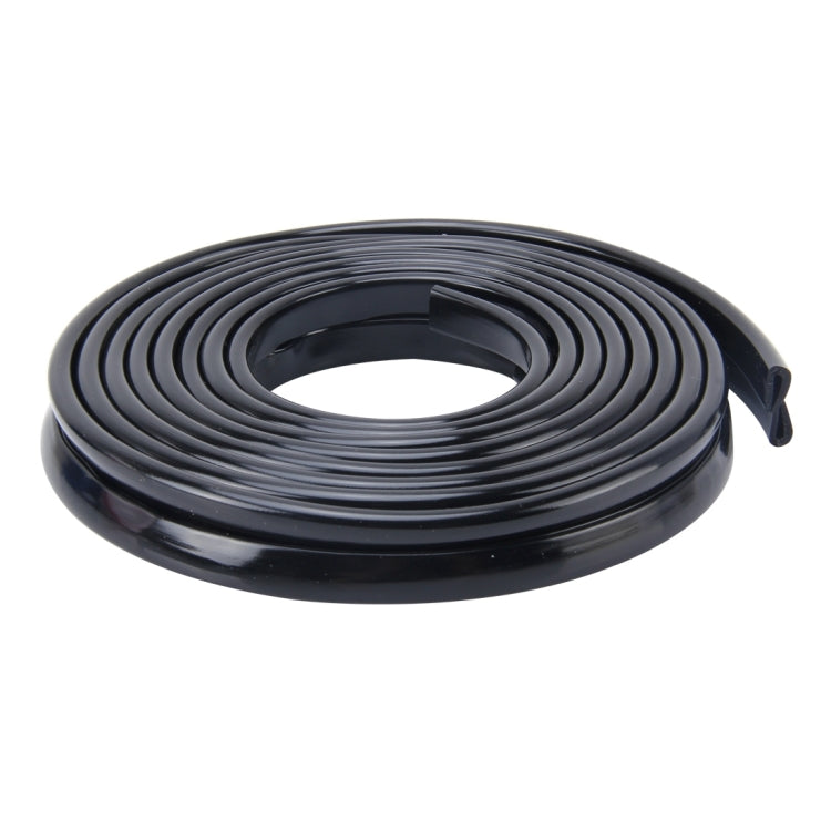 5.6m Car Decorative Strip Rubber Chrome Decoration Strip Door Seal Window Seal (Black)