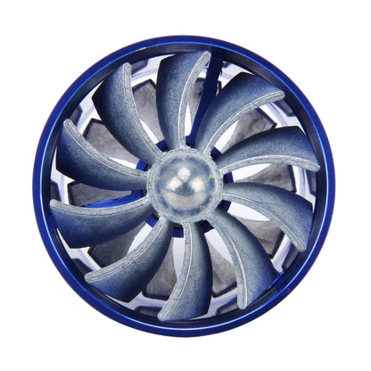 F1-Z Car Stainless Universal Supercharger Dual Double Turbine Air Intake Fuel Saver Turbo Turboing Charger Fan Set kit(Blue) - Engine Fittings by PMC Jewellery | Online Shopping South Africa | PMC Jewellery | Buy Now Pay Later Mobicred