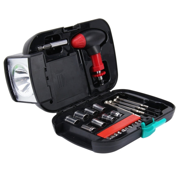 24 PCS Portable Flashlight Tool Box Set