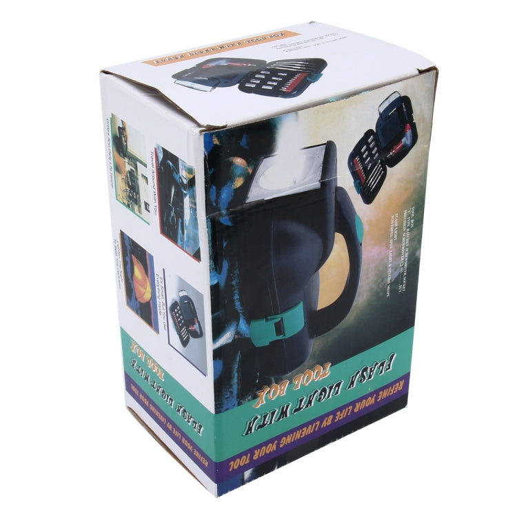 24 PCS Portable Flashlight Tool Box Set - Portable Auto, Home, Emergency Tool Kit with Flashlight - Hand Tool Sets by PMC TechLife | Online Shopping South Africa | PMC TechLife