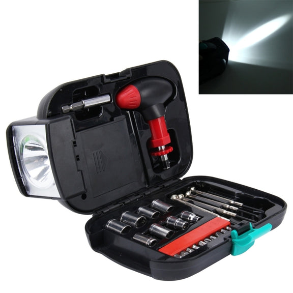 24 PCS Portable Flashlight Tool Box Set