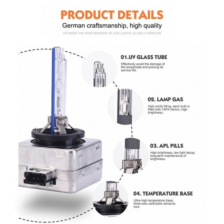 2 PCS D3S 35W 3800 LM 4300K HID Bulbs Xenon Lights Lamps, DC 12V(White Light) - Xenon Lights by PMC TechLife | Online Shopping South Africa | PMC TechLife | Buy Now Pay Later Mobicred