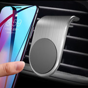 Car Metal Magnetic Air Outlet Mobile Phone Holder Bracket (Silver)