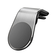 Car Metal Magnetic Air Outlet Mobile Phone Holder Bracket (Silver)