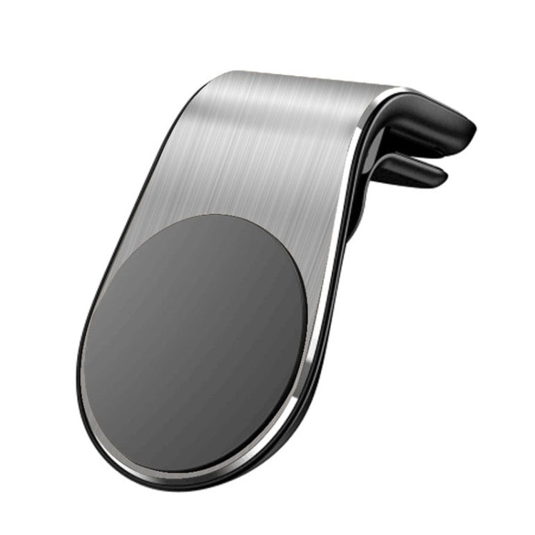 Car Metal Magnetic Air Outlet Mobile Phone Holder Bracket (Silver)