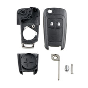 For Opel Car Keys Replacement 2 Buttons Car Key Case with Foldable Key Blade