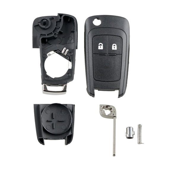 For Opel Car Keys Replacement 2 Buttons Car Key Case with Foldable Key Blade
