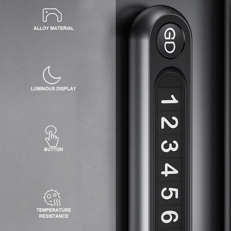 Hidden Number Metal Car Temporary Parking Number Plate Parking Card (Silver) - Parking Card by PMC TechLife | Online Shopping South Africa | PMC TechLife