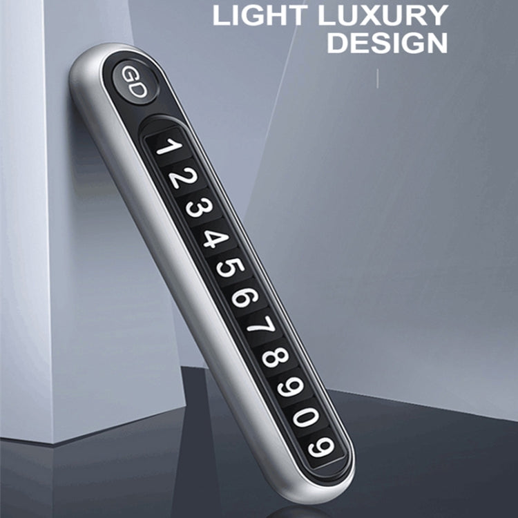 Hidden Number Metal Car Temporary Parking Number Plate Parking Card (Silver) - Parking Card by PMC TechLife | Online Shopping South Africa | PMC TechLife