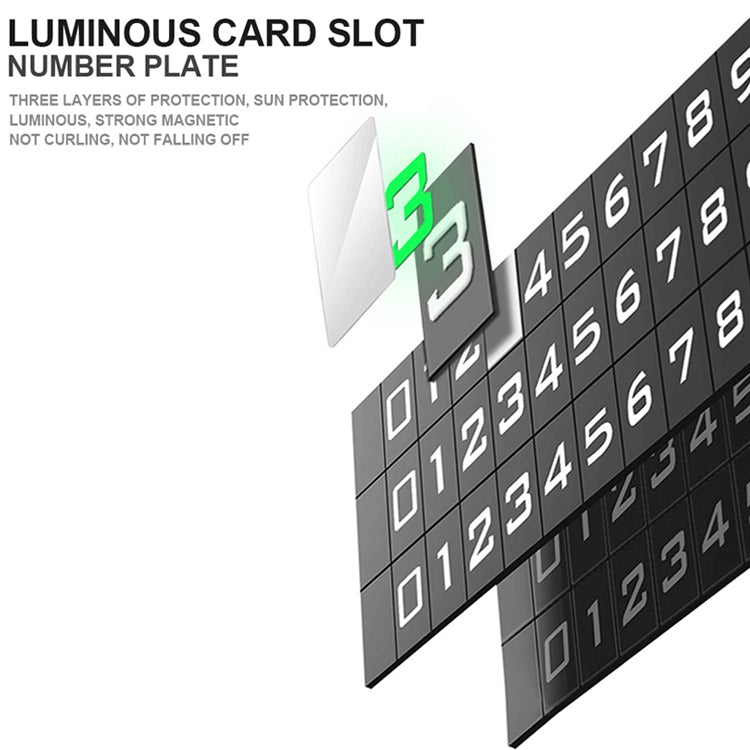 Hidden Number Metal Car Temporary Parking Number Plate Parking Card (Silver) - Parking Card by PMC TechLife | Online Shopping South Africa | PMC TechLife