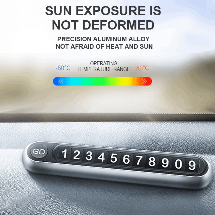 Hidden Number Metal Car Temporary Parking Number Plate Parking Card (Silver) - Parking Card by PMC TechLife | Online Shopping South Africa | PMC TechLife