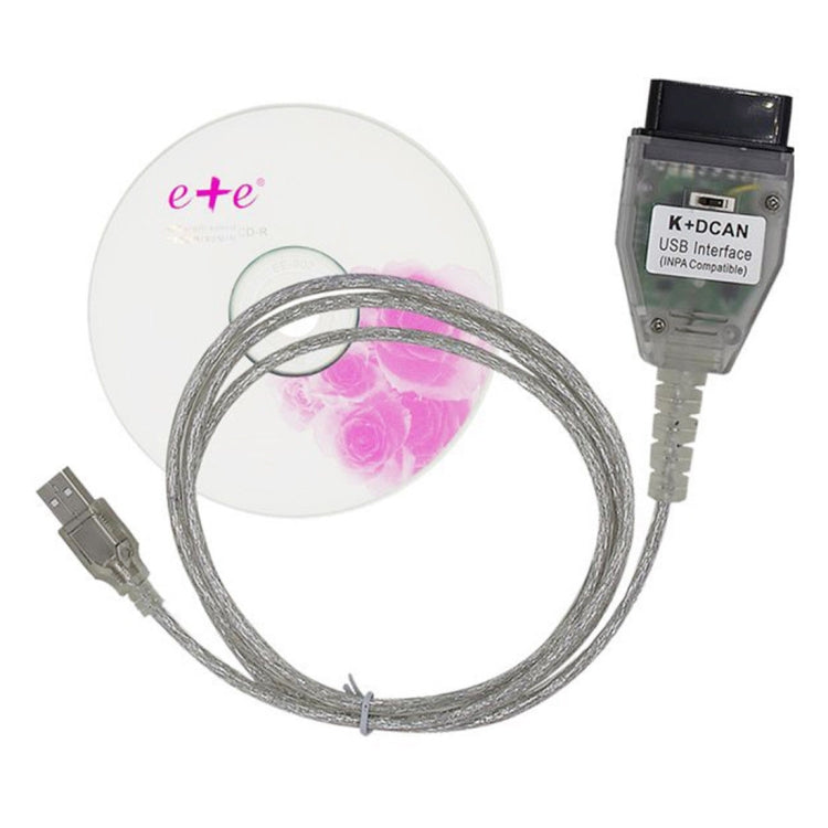 INPA K+CAN with Switch USB Interface Cable for BMW(White） - Cables & Connectors by PMC Jewellery | Online Shopping South Africa | PMC Jewellery | Buy Now Pay Later Mobicred