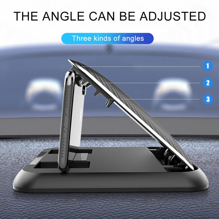 Car Carbon Fiber Texture Silicon Mobile Phone Holder for 3.5-6.8 inches Cellphone - Car Holders by PMC TechLife | Online Shopping South Africa | PMC TechLife
