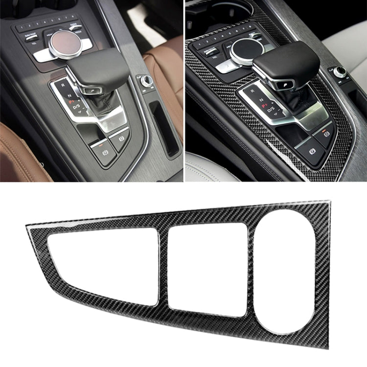 Car Carbon Fiber Gear Position Panel Decorative Sticker for Audi 2017-2018 A4L / 2017-2018 A5 / 2016-2017 A4 B9, Left Drive - Car Interior Mouldings by PMC TechLife | Online Shopping South Africa | PMC TechLife