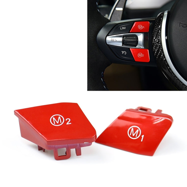 Sports Steering Wheel M1+M2 Fashion Button Switch Trim Cover for BMW F30 F34 F15 F16 2014-2018(Red) - Steering Wheel Accessories by PMC TechLife | Online Shopping South Africa | PMC TechLife
