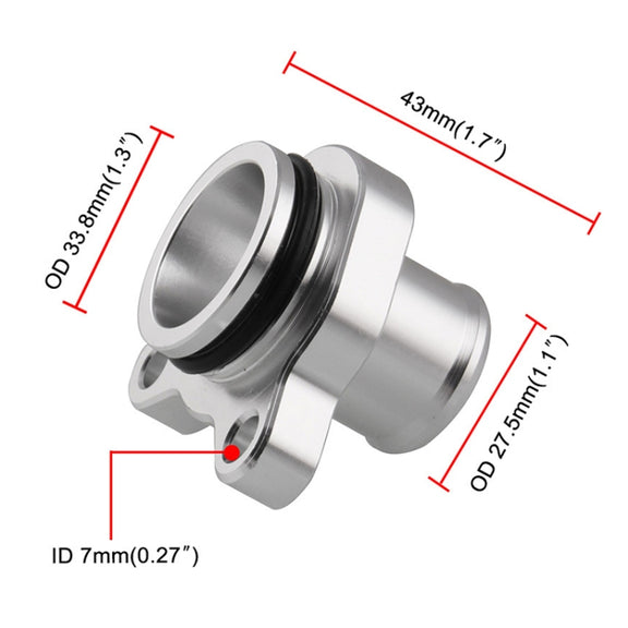Car Water Hose Joint Pipe Adaptor with Clamps for BMW 335i, Size: 28mm