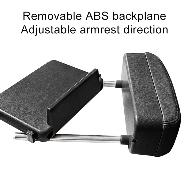 Universal Car Wireless Qi Standard Charger PU Leather Wrapped Armrest Box Cushion Car Armrest Box Mat with Storage Box (Black Red)