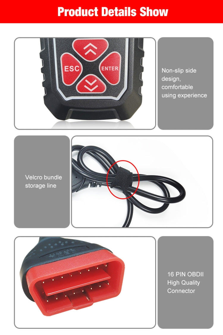 KONNWEI KW309 V309 V310 MS309 Code Reader OBD2 Scanner Diagnostic Tool(Black) - Code Readers & Scan Tools by KONNWEI | Online Shopping South Africa | PMC Jewellery | Buy Now Pay Later Mobicred