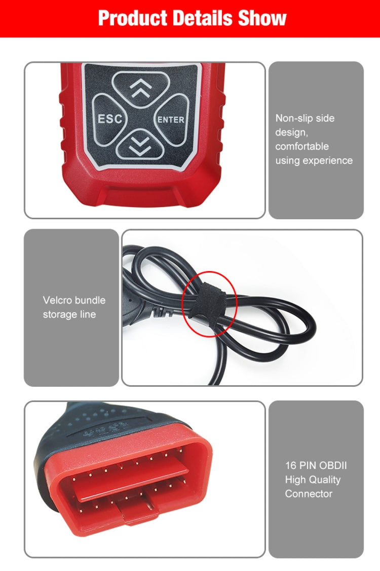 KONNWEI KW309 V309 V310 MS309 Code Reader OBD2 Scanner Diagnostic Tool(Red) - free shipping - PMC Jewellery - Order now!