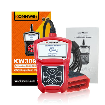 KONNWEI KW309 V309 V310 MS309 Code Reader OBD2 Scanner Diagnostic Tool(Red) - free shipping - PMC Jewellery - Order now!