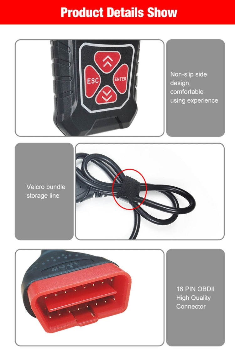 KONNWEI KW310 OBD Car Fault Detector Code Reader ELM327 OBD2 Scanner Diagnostic Tool(Black) - Code Readers & Scan Tools by KONNWEI | Online Shopping South Africa | PMC TechLife | Buy Now Pay Later Mobicred