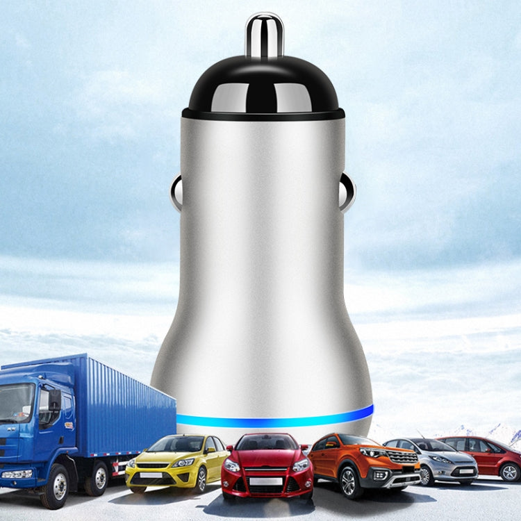 ACC-580 PD 40W Dual Type-C / USB-C Ports Fast Charging Car Charger(Silver) - Car Charger by PMC TechLife | Online Shopping South Africa | PMC TechLife