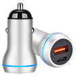 ACC-581 PD 20W + QC3.0 Type-C / USB-C + USB Fast Charging Car Charger (Silver) - Car Charger by PMC TechLife | Online Shopping South Africa | PMC TechLife