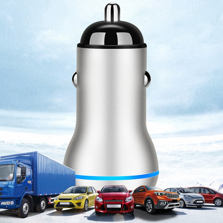ACC-581 PD 20W + QC3.0 Type-C / USB-C + USB Fast Charging Car Charger (Silver)
