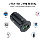TE-339PD 3.1A PD USB-C / Type-C + USB Interface Mini Fast Charging Car Charger(Black)