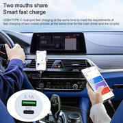 TE-339PD 3.1A PD USB-C / Type-C + USB Interface Mini Fast Charging Car Charger(White)