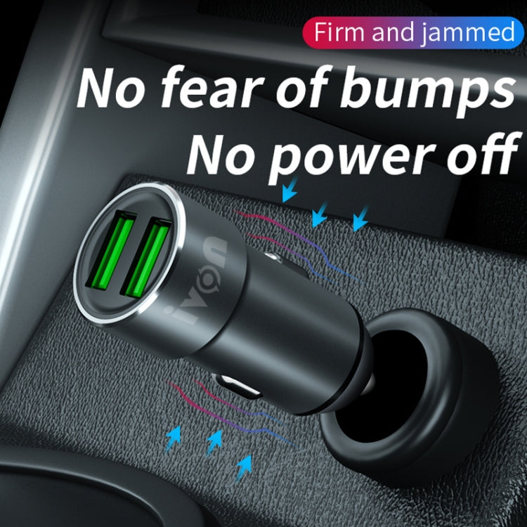 IVON CC38 2.4A Dual USB Car Charger + 1m USB to 8 Pin Fast Charge Data Cable Set - Car Charger by IVON | Online Shopping South Africa | PMC TechLife | Buy Now Pay Later Mobicred