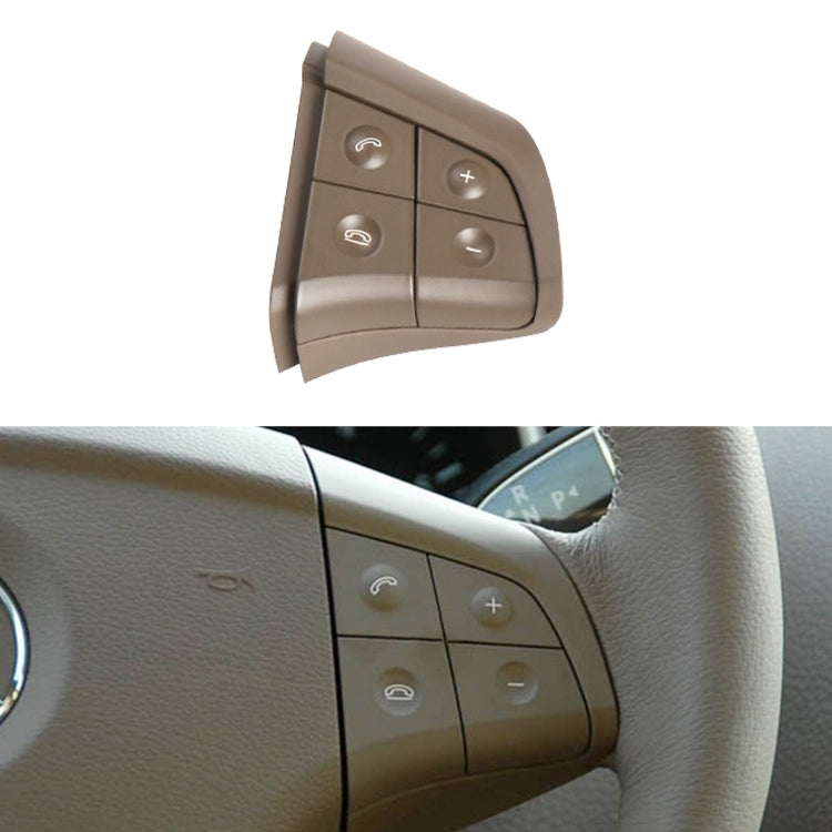 Car Right Side 4-button Steering Wheel Switch Buttons Panel 1648200110 for Mercedes-Benz W164, Left Driving (Coffee) - Car Switches by PMC TechLife | Online Shopping South Africa | PMC TechLife
