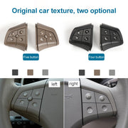 Car Left Side 4-button Steering Wheel Switch Buttons Panel 1648200010 for Mercedes-Benz W164, Left Driving (Coffee)