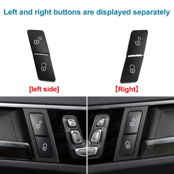 Car Right Side Door Lock Switch Buttons 2049058402 for Mercedes-Benz W204, Left Driving (Red)