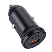 PD 20W USB-C / Type-C + QC 3.0 USB Interface Fast Charging Car Charger (Black)