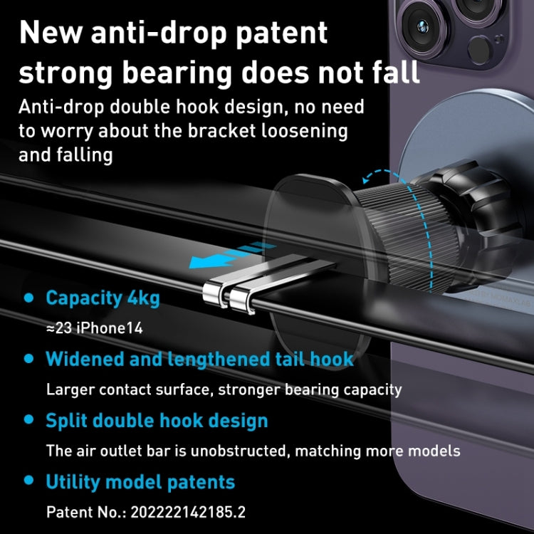 MOMAX MoVe Universal Transparent Magnetic Air Outlet Car Holder (Black) - Universal Car Holders by MOMAX | Online Shopping South Africa | PMC TechLife | Buy Now Pay Later Mobicred