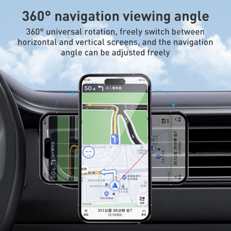MOMAX MoVe Universal Transparent Magnetic Air Outlet Car Holder (Black) - Universal Car Holders by MOMAX | Online Shopping South Africa | PMC TechLife | Buy Now Pay Later Mobicred