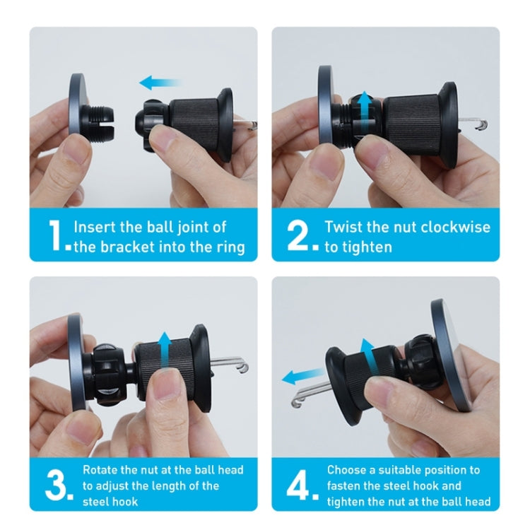 MOMAX MoVe Universal Transparent Magnetic Air Outlet Car Holder (Black) - Universal Car Holders by MOMAX | Online Shopping South Africa | PMC TechLife | Buy Now Pay Later Mobicred