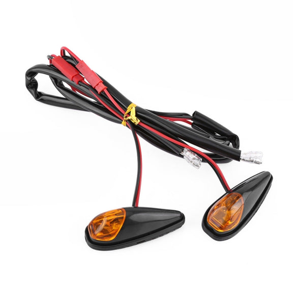 2pcs SL QGD Motorcycle 5W Turn Signal Light (Black)