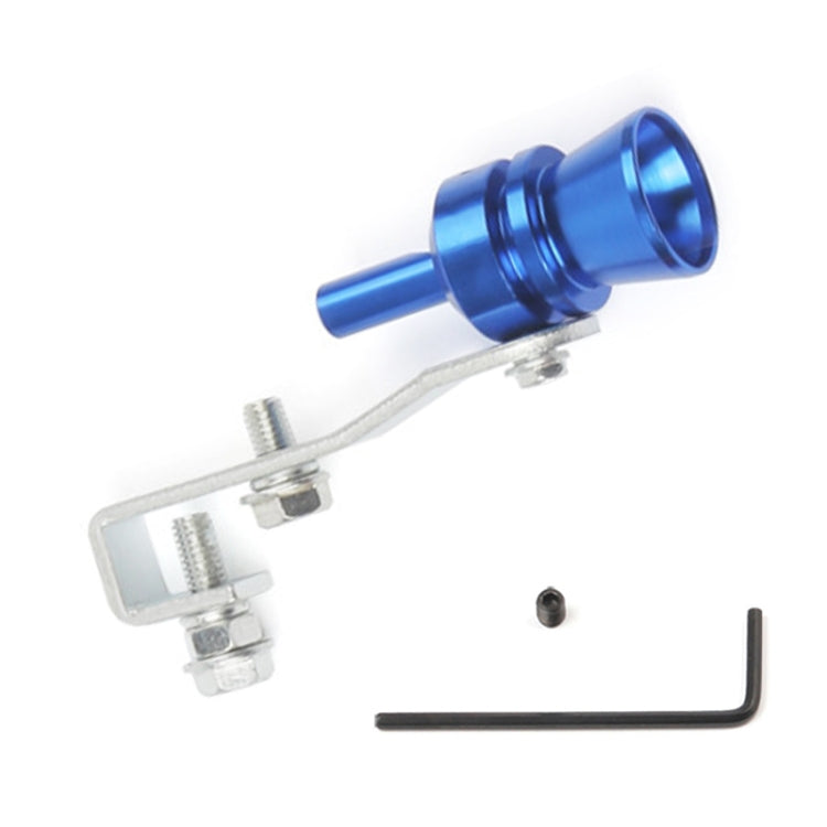 Universal Aluminum Turbo Sound Exhaust Muffler Pipe Whistle Car / Motorcycle Simulator Whistler, Size: M, Outside Diameter: 23mm(Blue)