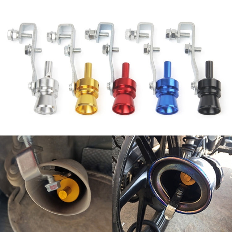 Universal Aluminum Turbo Sound Exhaust Muffler Pipe Whistle Car / Motorcycle Simulator Whistler, Size: M, Outside Diameter: 23mm(Red)