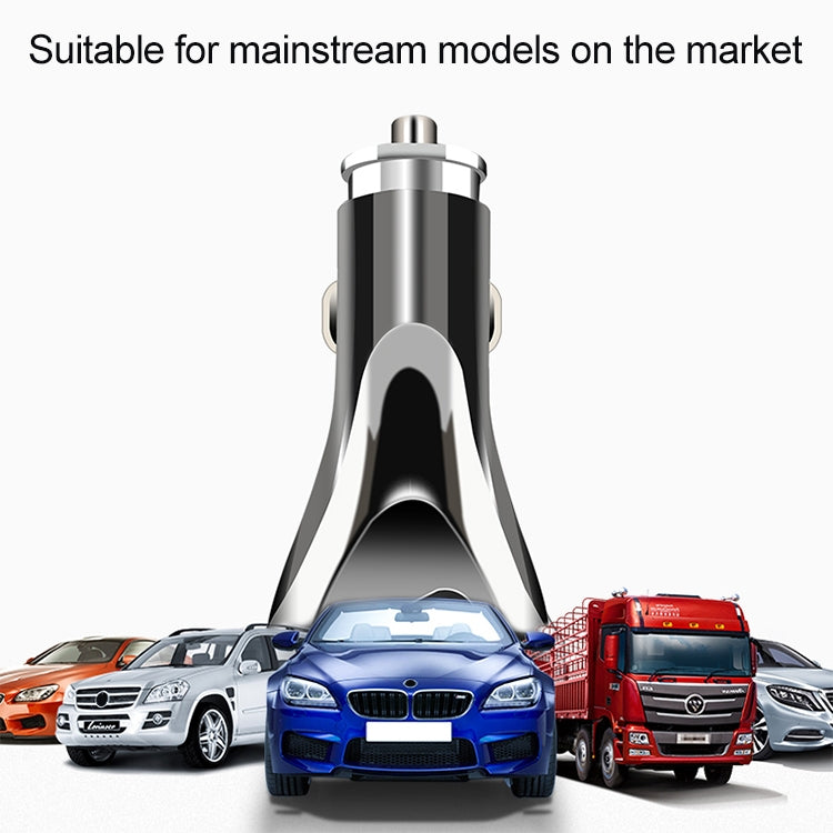 WLX-K1 QC3.0 Dual USB + Type-C Triple Car Charger (Silver) - Car Charger by PMC TechLife | Online Shopping South Africa | PMC TechLife