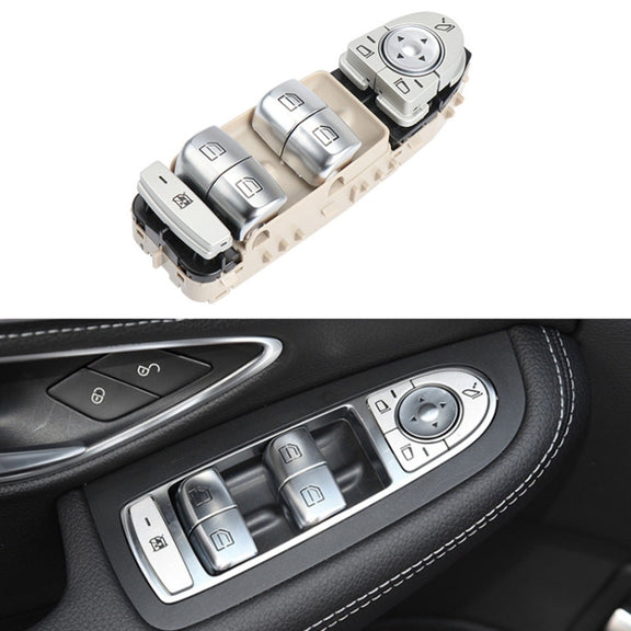 Car Auto Electronic Window Master Control Switch Button for Mercedes-Benz C Class W205 2015-2021 (Beige)