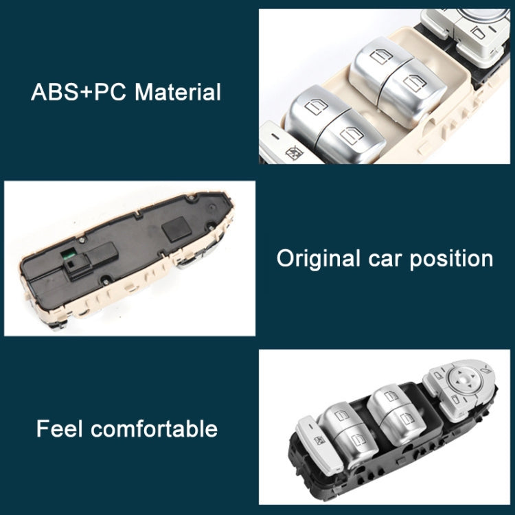 Car Auto Electronic Window Master Control Switch Button for Mercedes-Benz C Class W205 2015-2021 (Black)