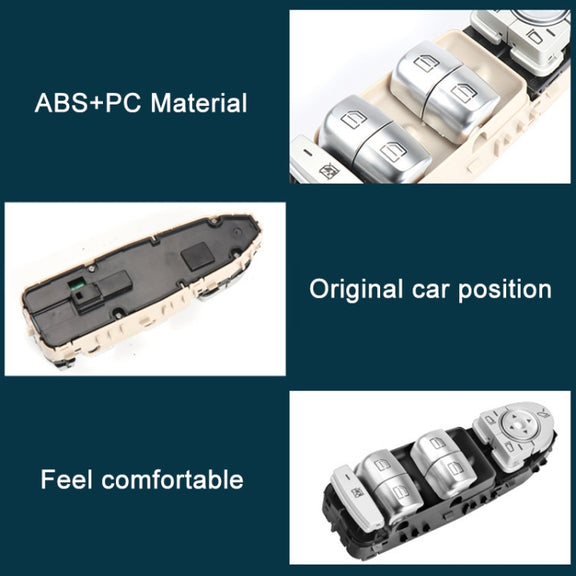 Car Auto Electronic Window Master Control Switch Button for Mercedes-Benz C Class W205 2015-2021 (Beige)