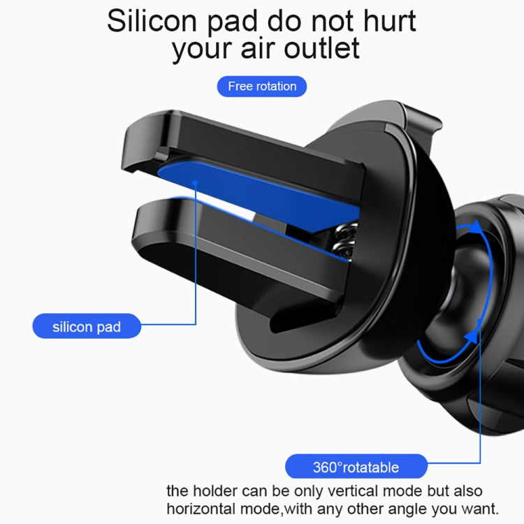 Car Air Outlet Six-claw Gravity Mobile Phone Holder Bracket (Silver) - Car Holders by PMC TechLife | Online Shopping South Africa | PMC TechLife