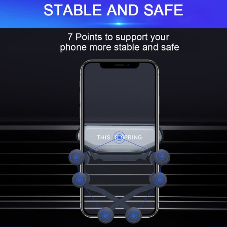 Car Air Outlet Six-claw Gravity Mobile Phone Holder Bracket (Silver) - Car Holders by PMC TechLife | Online Shopping South Africa | PMC TechLife