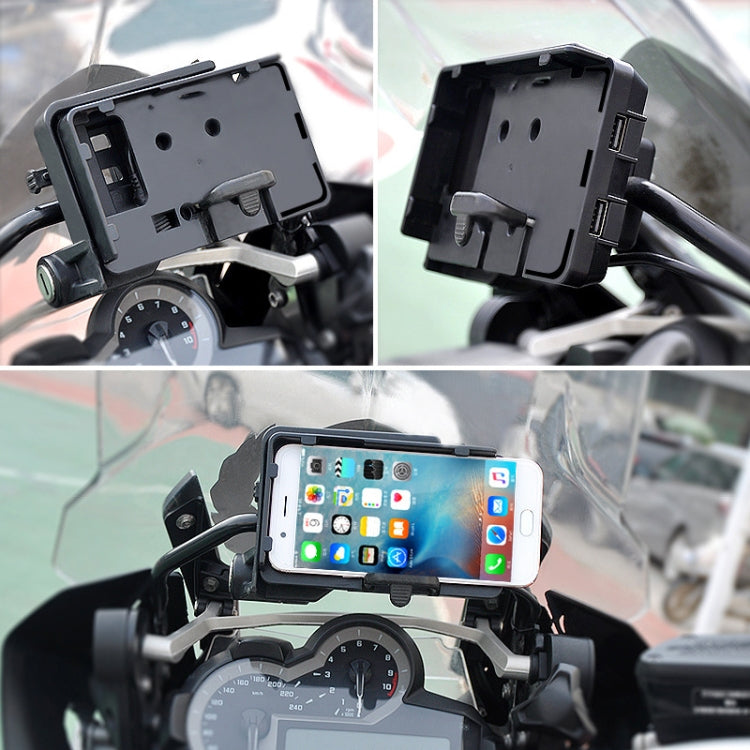 Motorcycle Mobile Phone Holder USB Charger Bracket - Holder by PMC Jewellery | Online Shopping South Africa | PMC Jewellery | Buy Now Pay Later Mobicred